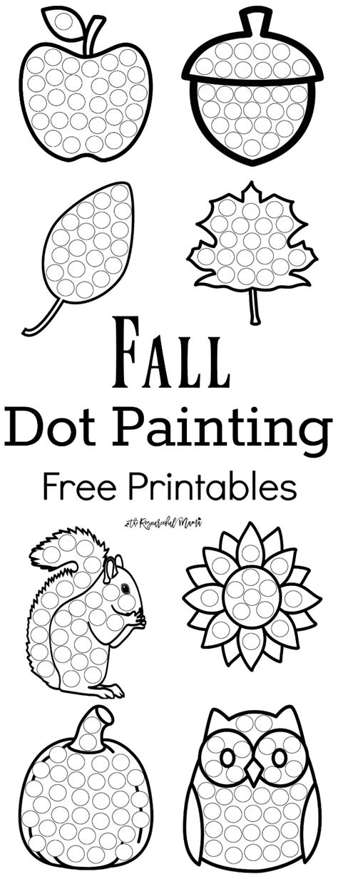 Fall Dot Art Printables